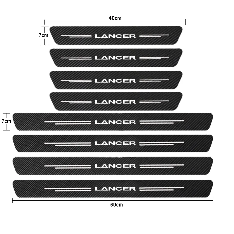 

Накладка на порог двери автомобиля для Mitsubishi Lancer X 9 10 2010-2023, карбоновые наклейки на задний бампер, автомобильные аксессуары