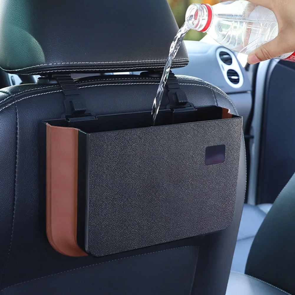 Bottle Toys For Back Seat Easy Install Car Trash Can Hanging Universal Garbage Holder Waterproof Foldable Portable Space Saving |