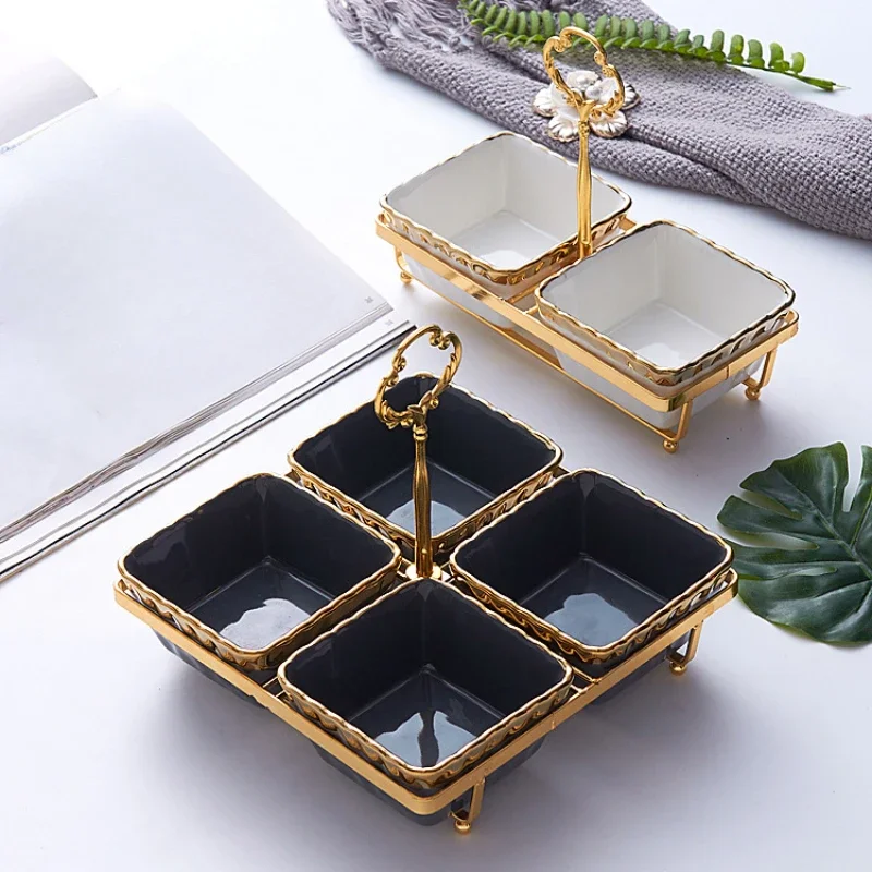 

Dry Fruit Plate Tray for Food Snack Dish Ceramic Dishes to Eat Plates Bowl Trays Serving Tableware Kitchen Dining Bar Home