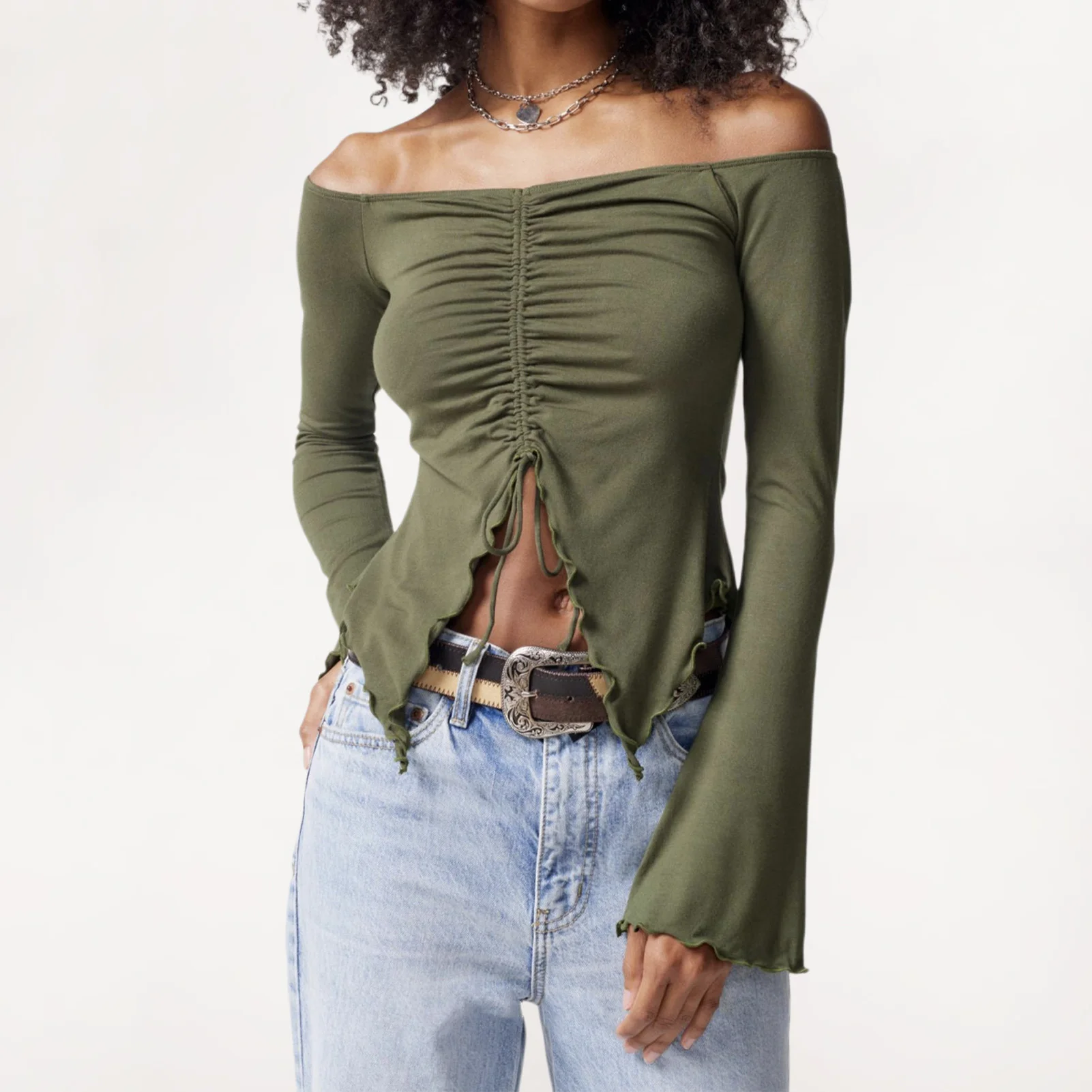 

Women Ruched Top Slash Neck Ladies Bodycon Pullover Solid Color Backless Tunic Blouse Sexy Slim Fit Off Shoulder Streetwear Suit