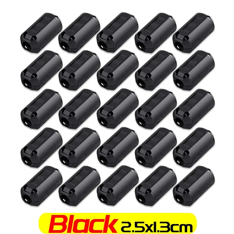 

1/20 шт. шумовой фильтр, магнитные зажимы, защита от помех, высокочастотный зажим с ферритовым сердечником для динамиков, видеорадио, кабель, провод