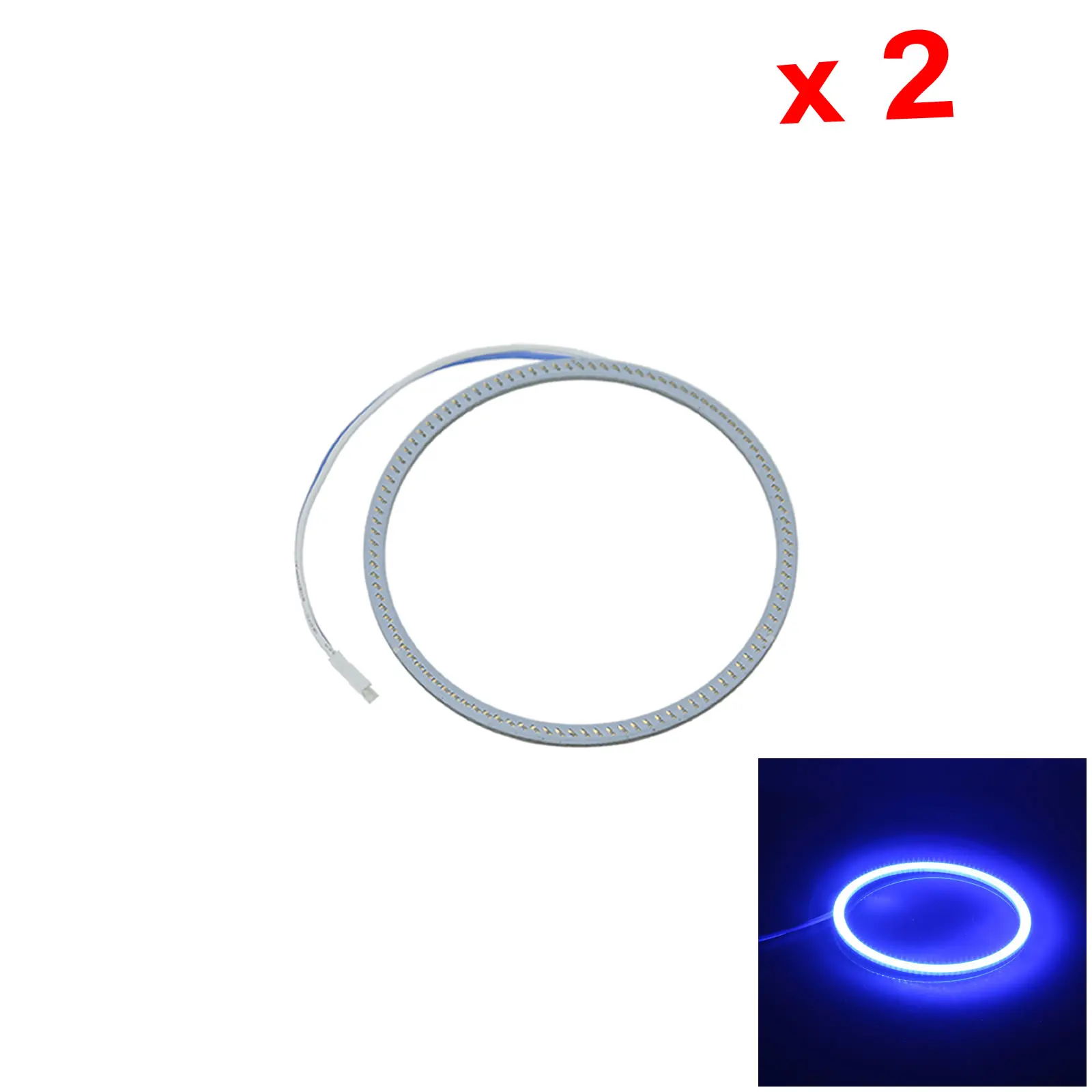 2x Синий Автомобильный ангельский глаз гало кольца Blub задняя фара 95 мм 1