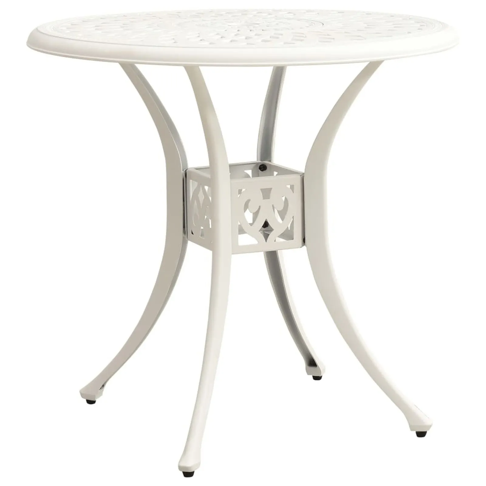 

Garden Table White 30.7"x30.7"x28.3" Cast Aluminum