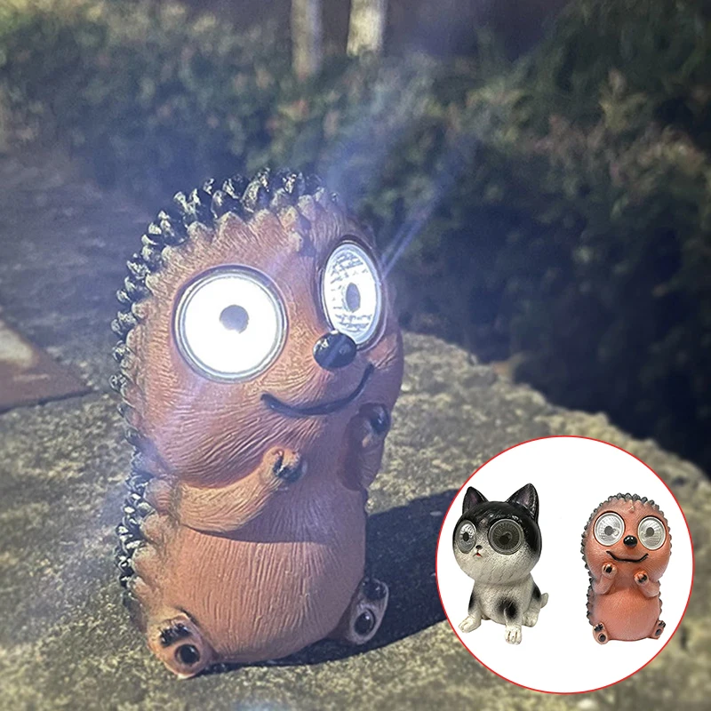 

Solar Powered Garden Lamp Light Resin Decorative Animal Dog Figurines Ornaments Patio Lawn Yard Landscape Statue
