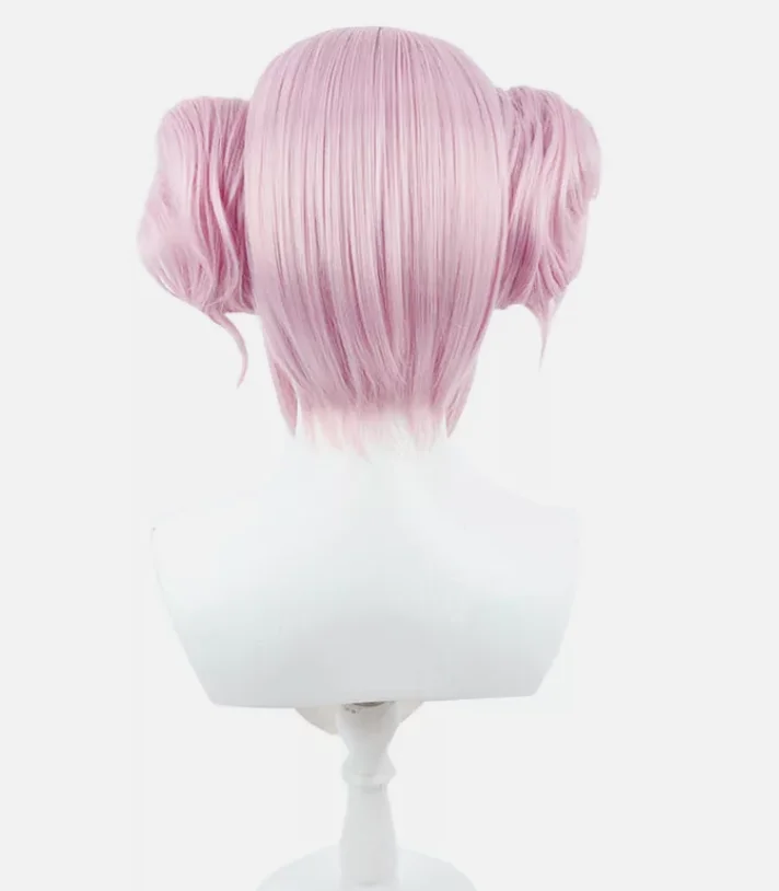 Синий архив Misono Mika Косплей Парики 30 см Короткие розовые синтетические волосы с