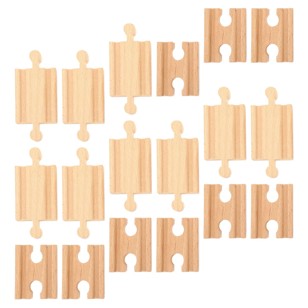 

18 Pcs Train Track Supplies Wooden Railway DIY Tracks Toy Accessories Blocks Model Child