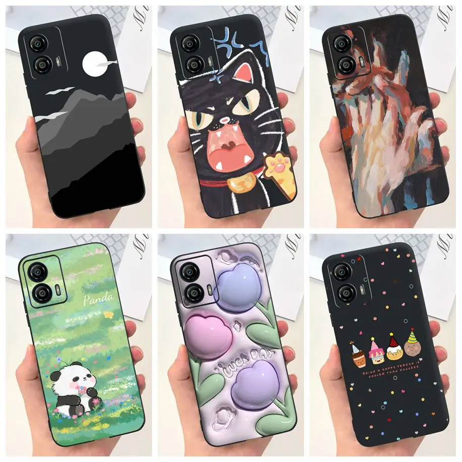 Тонкий мягкий силиконовый матовый чехол из ТПУ для Motorola Moto G73 G53