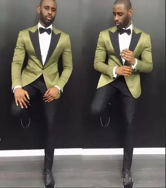 

Stylish Groom Tuxedos One Button Peak Lapel Groomsmen Best Man Suit Mens Wedding Suits (Jacket+Pants)