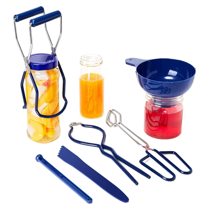 

Canning Kit Canning Tools Canning Supplies 6 Pcs,Canning Jar Lifter, Lid Lifter,Canning Tongs For Canning