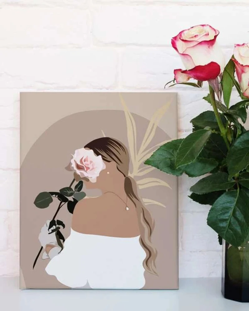 

Скандинавские принты абстрактная девушка цветы ВИНТАЖНЫЙ ПЛАКАТ Минималистичная настенная Картина на холсте настенные картины для гостиной Декор