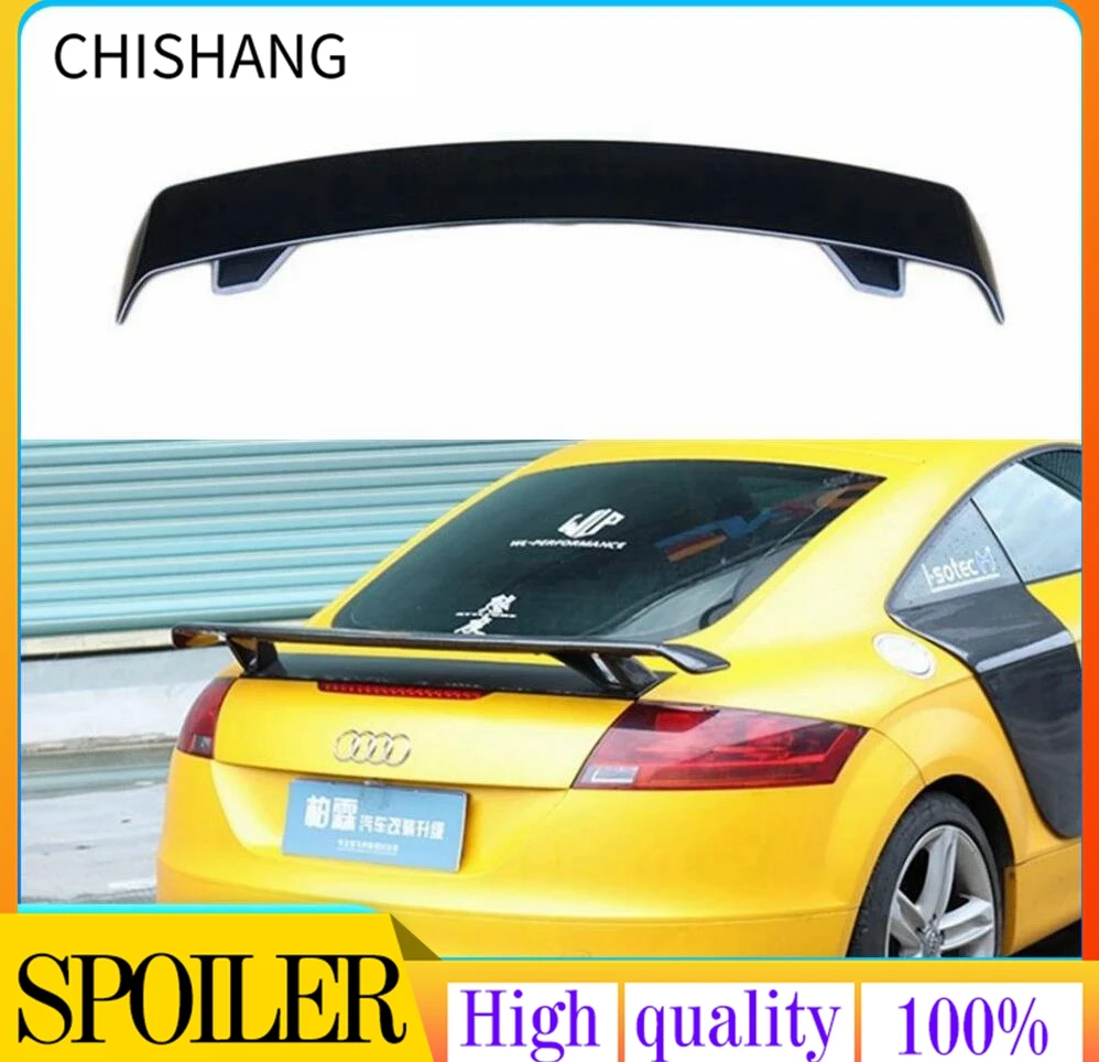 

Для Audi TT MK2 глянцевый черный спойлер багажника, крыло, украшение для губ, комплекты кузова, спойлер 2008 2009 2010 2011 2013 2015 2018