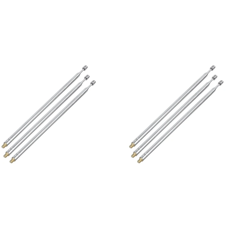 

Telescopic Antennas 6 Pcs 43.5Cm Length 4 Sections RC Remote Controls Silver