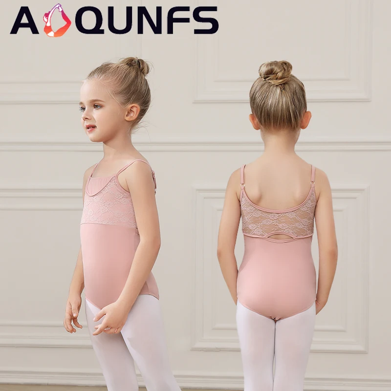 

AOQUNFS Girls Ballet Leotards Ballet Outfit For Kids Childrens Gymnastics Dance Practice Costume Lace Dancewear Leotard Camisole