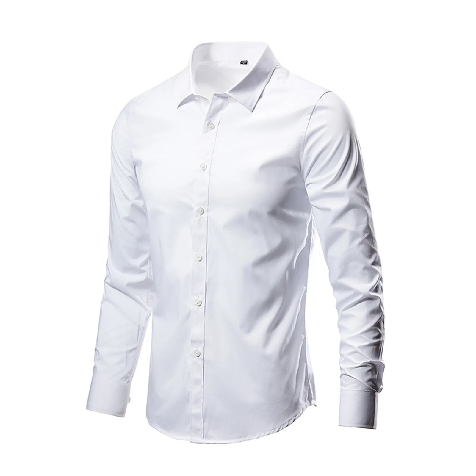

Purple Men's Bamboo Fiber Dress Shirt 2022 Brand New Slim Fit Long Sleeve Chemise Homme Non Iron Easy Care Formal Shirt For Men