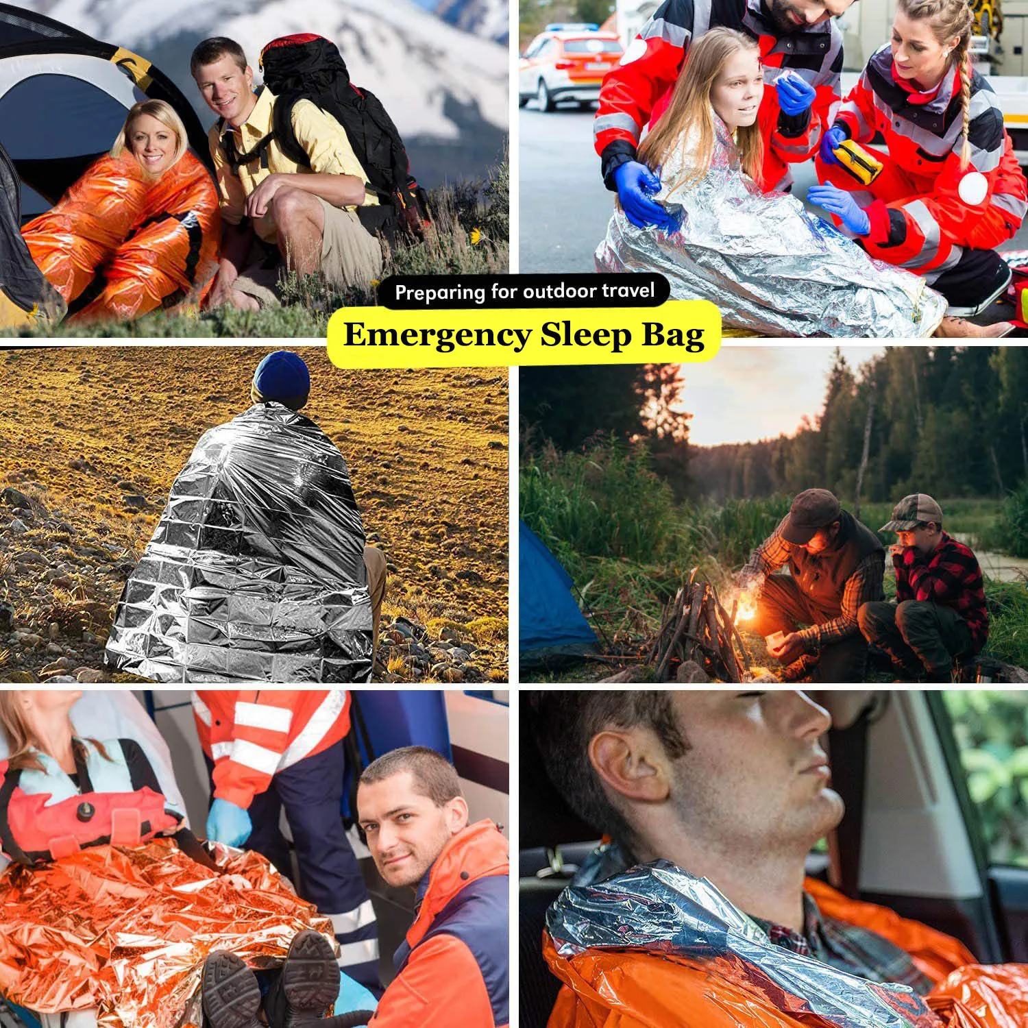 緊急サバイバル寝袋,ハイキング,登山,狩猟,キャンプ用品用のサバイバルバッグ