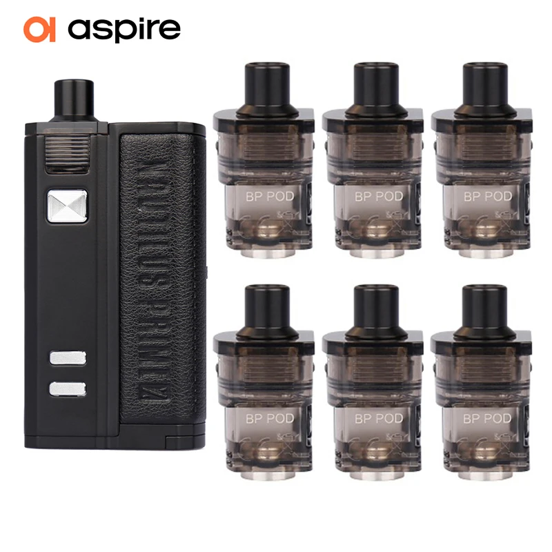 Electronic Cigarette Aspire Vape Nautilus Prime X Kit Plus 6PCS Nautilus/BP Pods E-cig Vaping Box E-cigarette Device Vaperizor