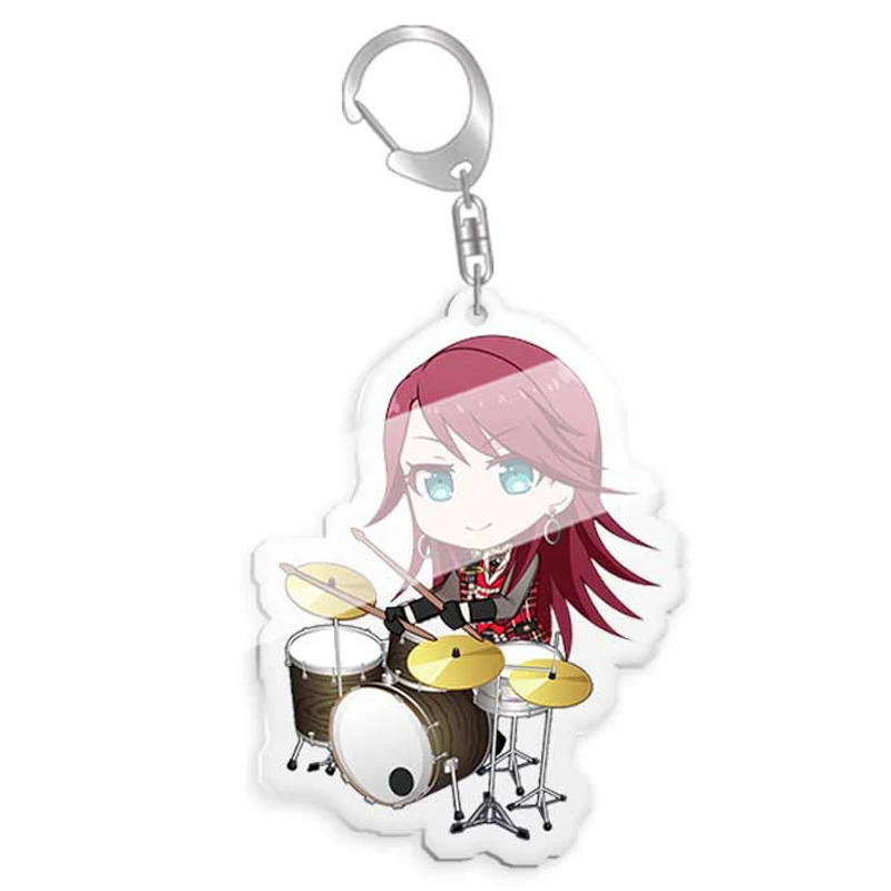 Брелок Bang Dream аниме акриловый цветной мультяшный брелок с рисунком кольцо для