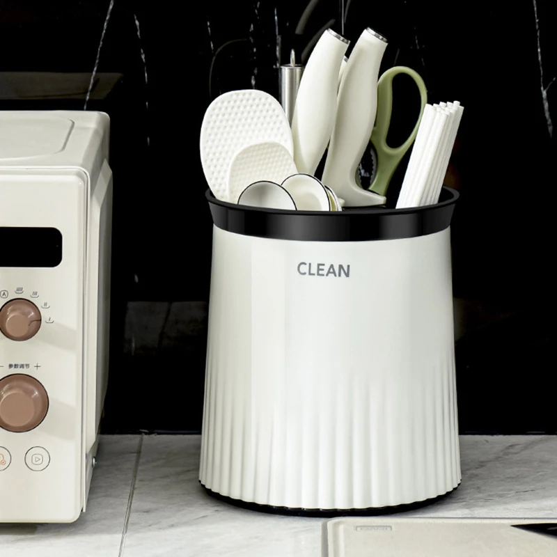 

Подставка для кухонной утвари, вращение на 360 °, большая емкость, органайзер для кухонной посуды, ложка, палочки для еды, ножи, держатель