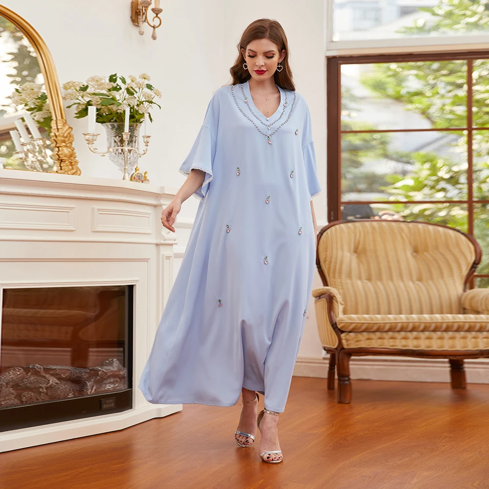 

Eid Mubarek Abaya Дубай, Турция мусульманское вечернее длинное платье мусульманская одежда африканские платья Abayas для женщин длинное женское плат...