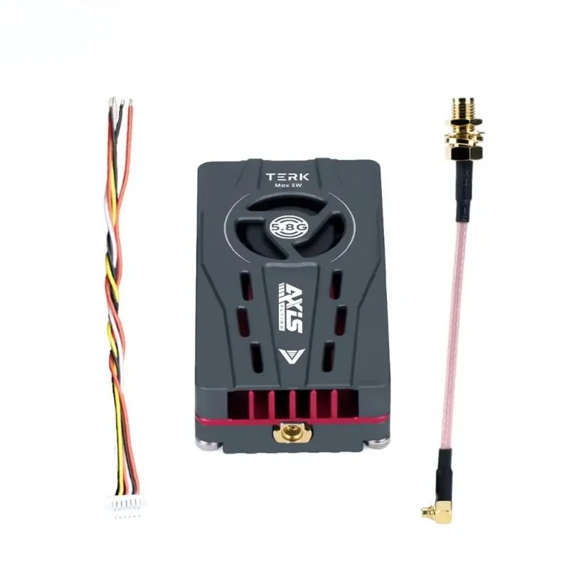 Фото VoidFly 1 шт. новый Axisflying TERK Max 5.8G 3W VTX с вентилятором и радиатором из ЧПУ, двойные функциональные кнопки, встроенный микрофон, бесшумный, для дальних полетов №4