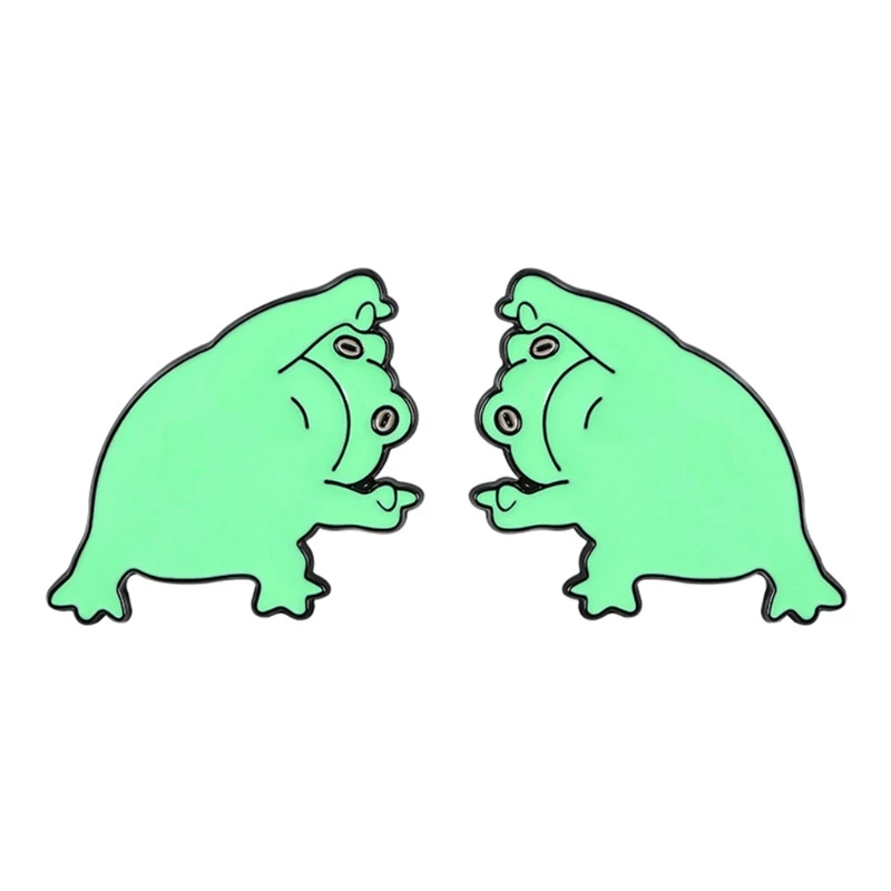 

41XF Lovely for FROG Brooch Pins for Women Men Funny Animal Enamel Pins Badges for Backpacks Enamel Brooch DIY Accessories Gi