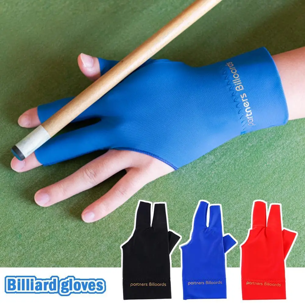 

Snooker Billiard Glove EmbroideryBillard Gloves Left Hand Three Finger Smooth Biliardo Guanti Accessories Fingerless Gloves