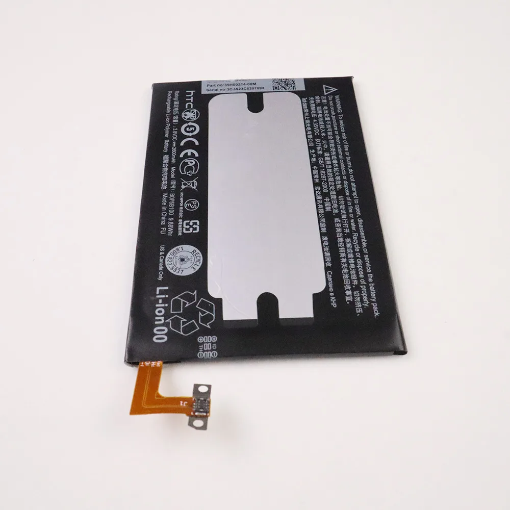 Новая оригинальная батарея New 2600mAh BOP6B100 на 100% для телефона HTC One 2 M8 E8 M8x X One2 W8 M8SD M8T M8W M8D M8SW M8ST.