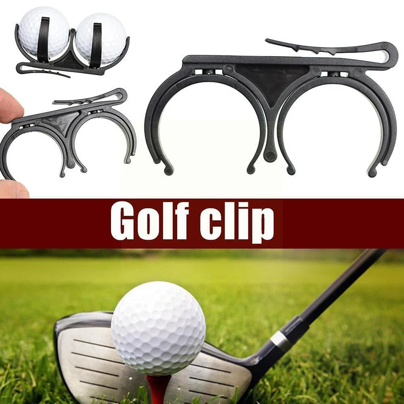 

1 PCS Golf Simple Croquet Clip Double Ball Clip Golf Ball Holder Clip Prop Organizer Sporting Portable Training Accessory