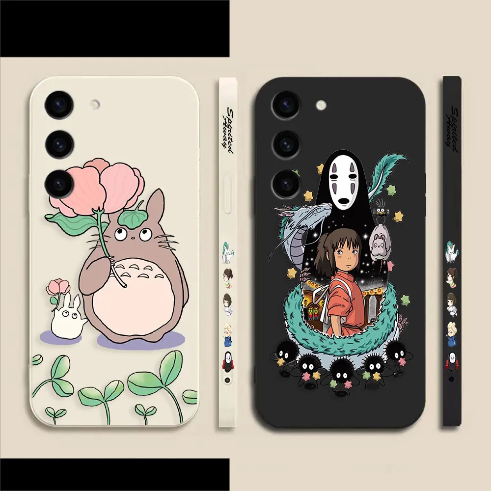 

Anime Spirited Away Totoro Phone Case For Samsung S23 S22 S21 S20 FE S11 S11E S10 S10E S9 S30 Ultra Plus 4G 5G Case Fundas Shell