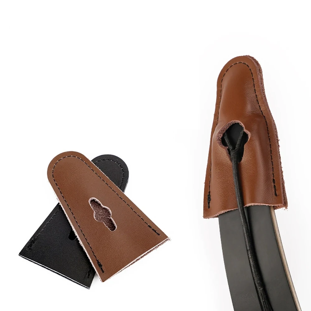 

1pc Bow Tip Protection Cover American Hunting Recurve Bow Limbs Leather Protection Case Archery Accessories