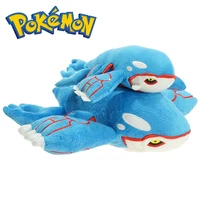 anime pokemon kyogre blue whale water properties god beast plush toy doll soft stuffed animals decoration best gift for children