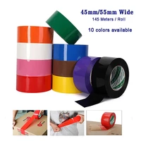 1roll 45mm55mm wide 145m length multicolor strong carton sealing tapes parcel packaging packing box packer tape self adhesive