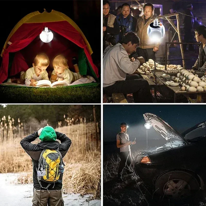 Портативный уличный солнечный складной светильник перезаряжаемая через USB