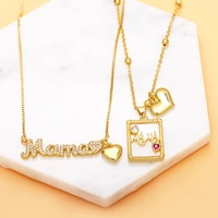 hot sale love mama pendant collarbone chain european and american style necklace necklace mothers day gift chain necklace