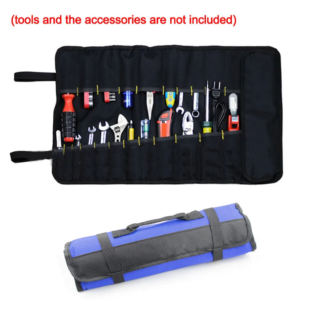 

Durable New Practical Home Tool Roll Bag Tools Pouch 1 Pc 38-pocket Carpenters Spanners Storage Storing Wrenches