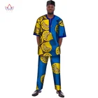 Горячая Распродажа, изготовленные на заказ с традиционным африканским принтом Дашики для мужчин на каждый день Топ и штаны, одежда размера плюс африканская одежда для мужчин комплект WYN102