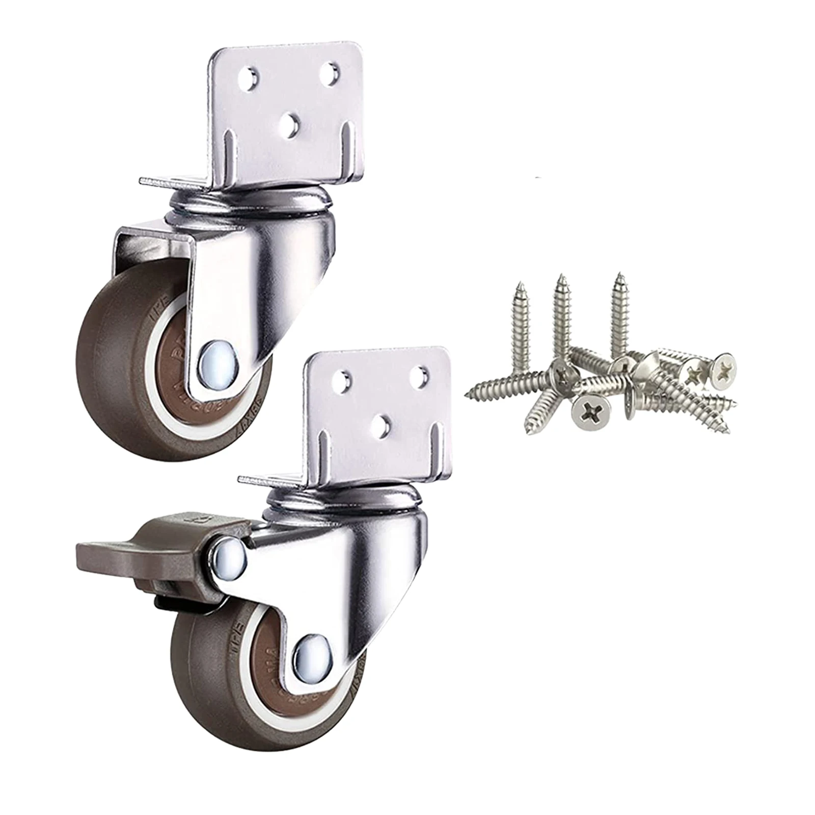 4 маленьких мебельных ролика 25 мм с тормозами мебельные ролики из