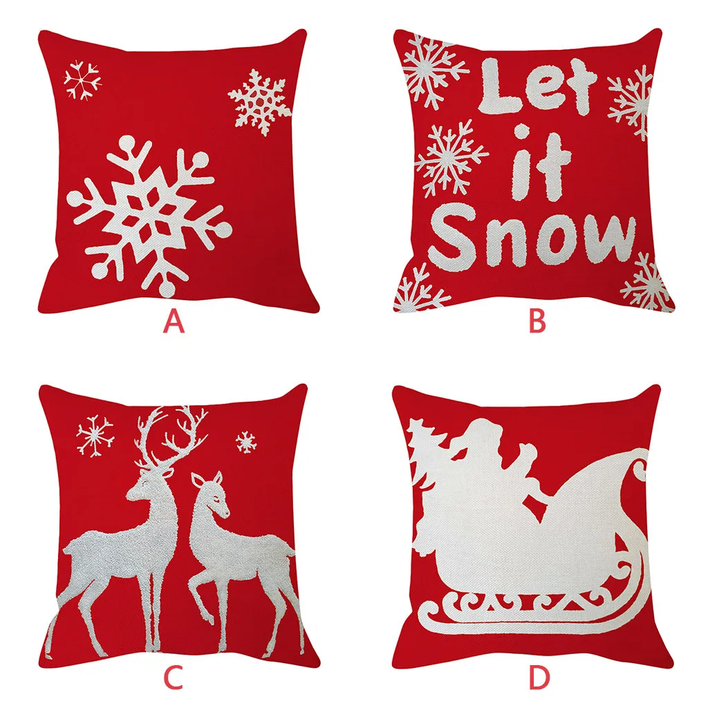 

Sill Pillowcase Case Pillow Home Cover Christmas Cushion Linen Sofa Throw Cotton Tufted Throw Pillow Gray Bed Throw Pillows