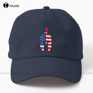 American Spartan Warrior Helmet Dad Hat Dad Hats For Men Personalized Custom Unisex Adult Teen Youth Outdoor Cotton Caps Gift