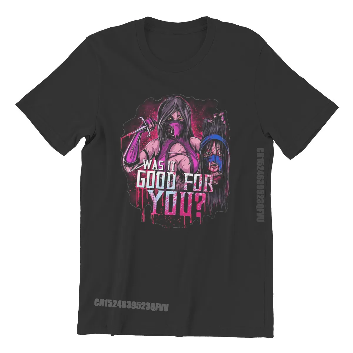 

Mortal Kombat Video Game Milina And Kitana Premium Men T Shirts Classic Punk Camisas Plus Size Men Tops Harajuku Vintage TShirt