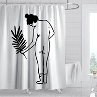 ashou ins morandi waterproof shower curtains bathroom curtain fabric shower curtain for bathroom accessories sets door curtain