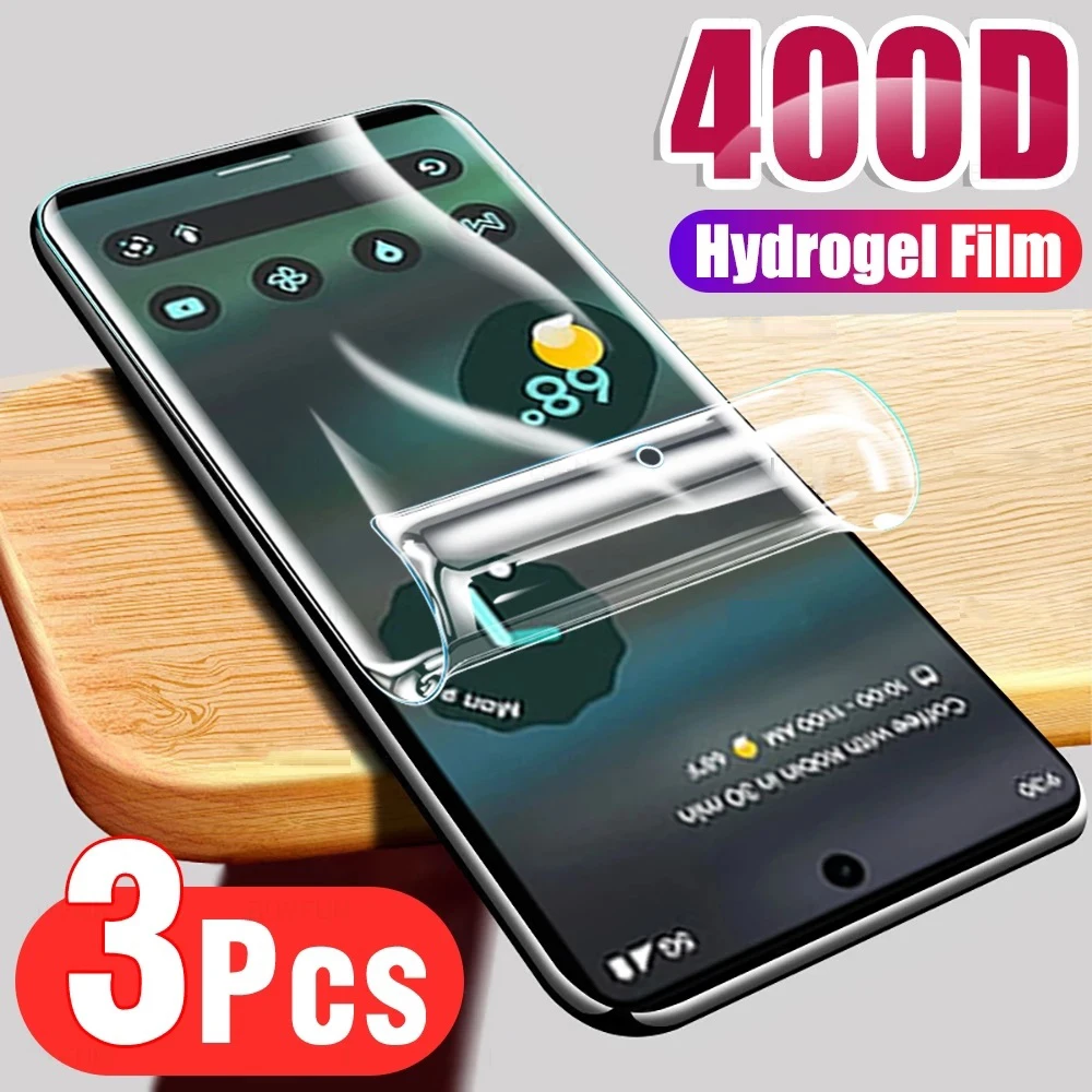 3PCS Full Cover Hydrogel Film For Google Pixel 7 6 5 4 3 2 1 7A 6A 4A 3A Screen Protector For Google Pixel 4 XL 3A XL 2 XL Film