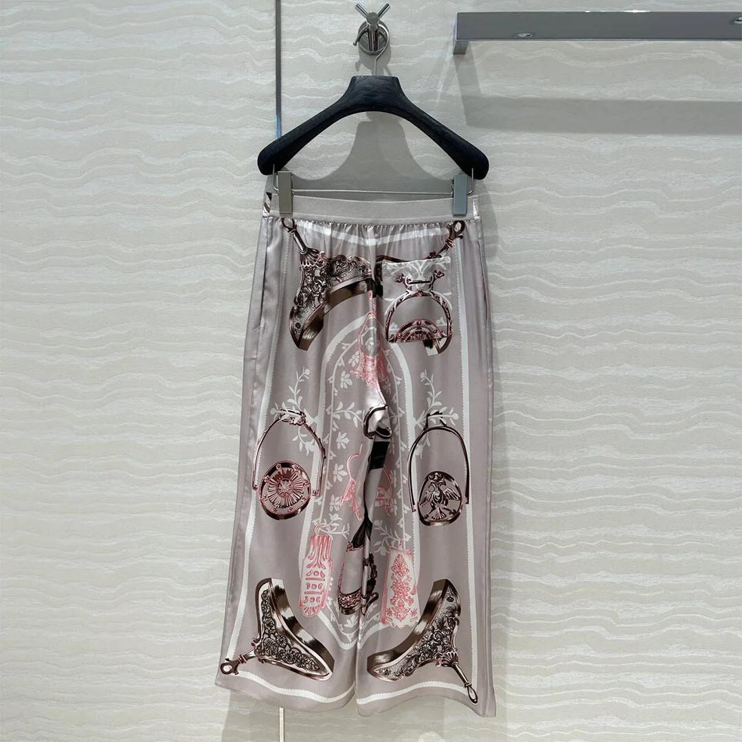 Женские широкие брюки до щиколотки повседневные винтажные свободные из 2024