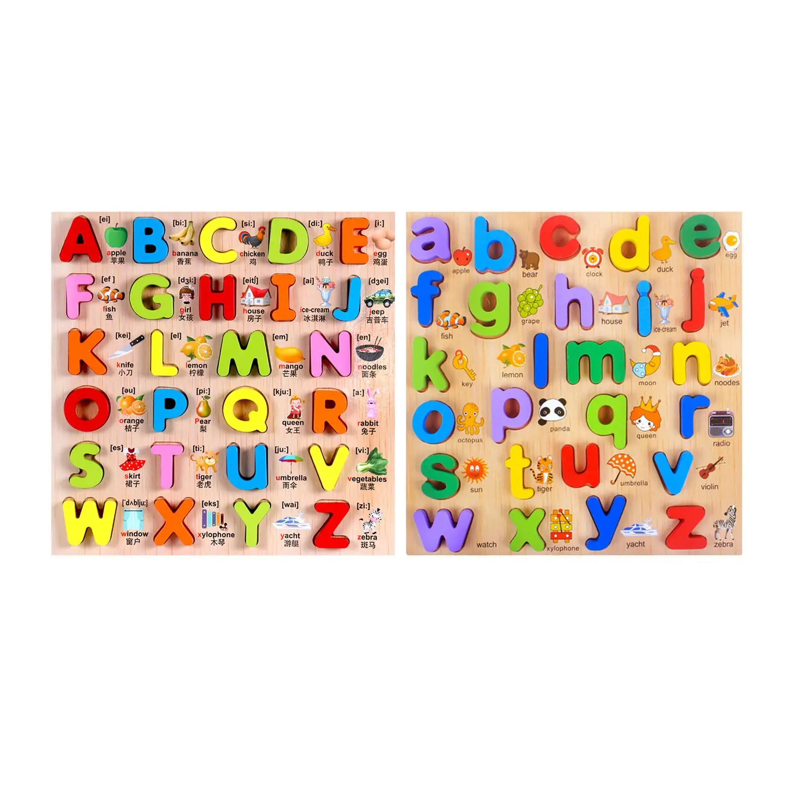 

Wood Letter Animal Word Jigsaw Learning Alphabet Practice Girls and Boys