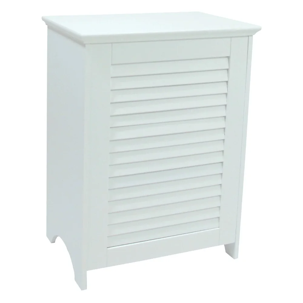 

Redmon Contemporary Country Louvered Wooden Laundry Hamper,Storage Box , Bathroom Cabinet