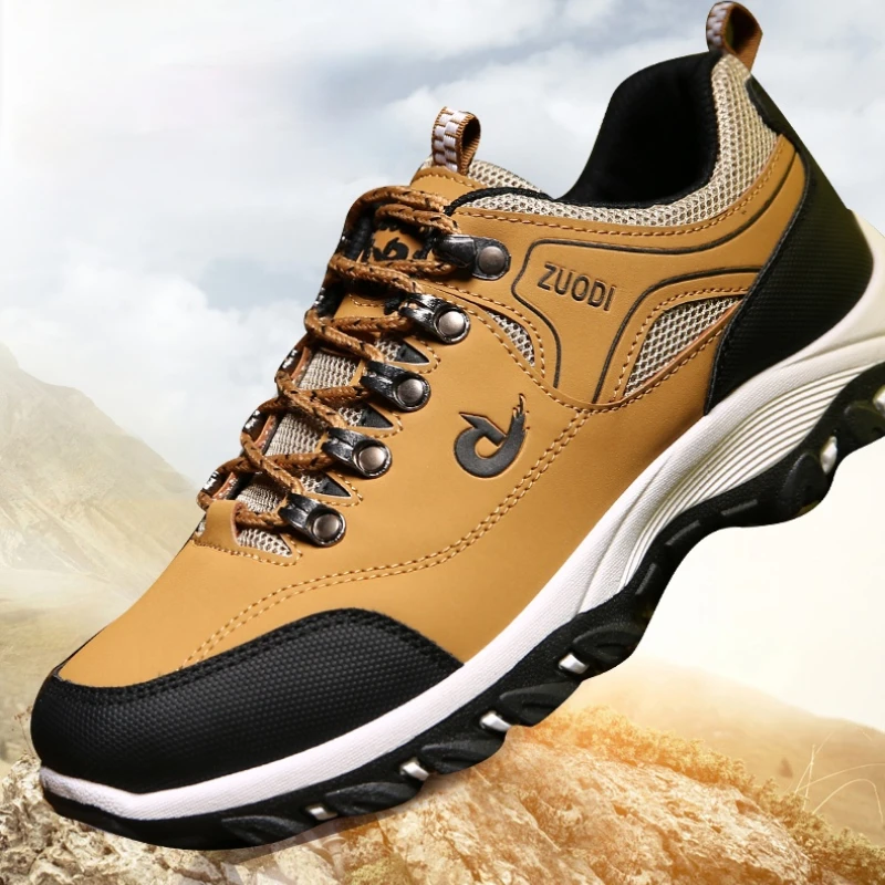 New Hiking Sneakers Men's Trekking Shoes Non-slip Breathable Climbing Boot Anti-collision Outdoor Fishing Cycling Plus Size 48