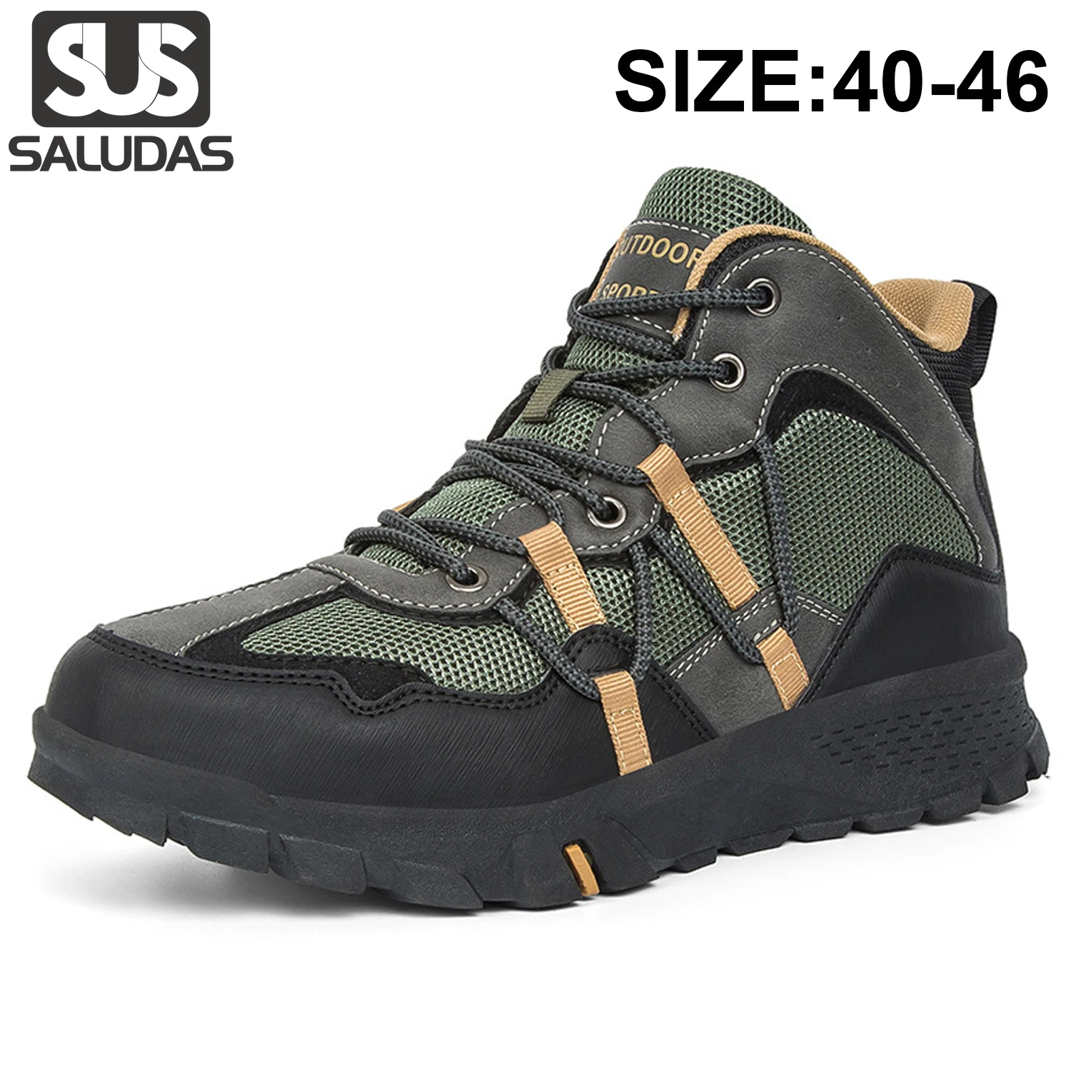 

SALUDAS Men's Trail Hiking Boots Outdoors Jungle Combat Travel Mountaineering Boots Non-slip Breathable Hunting Trekking Shoes