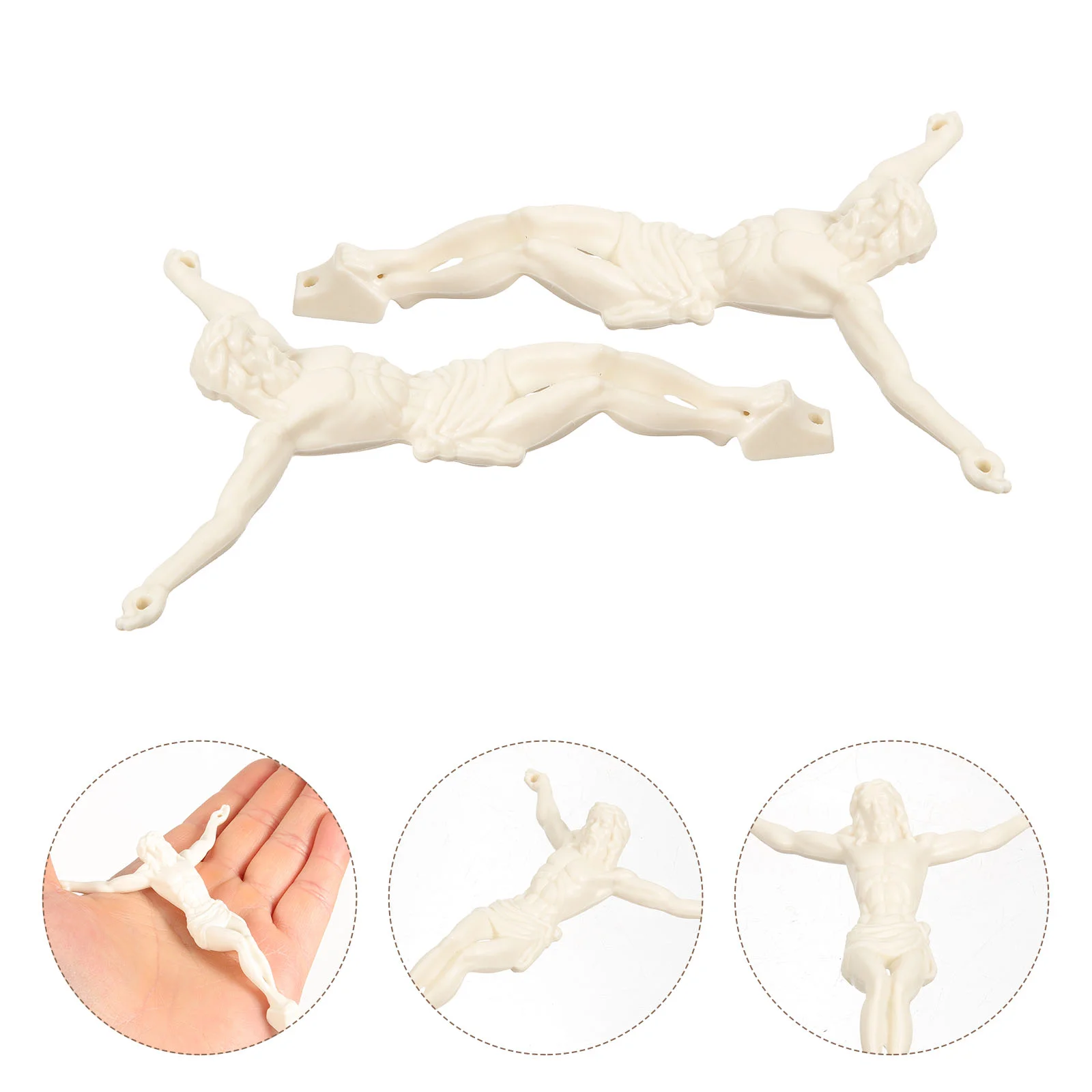 

DIY Cross Craft Jesus Figurine Religious Decor Ornament Shaped Miniature Sculpture Statue Decoration