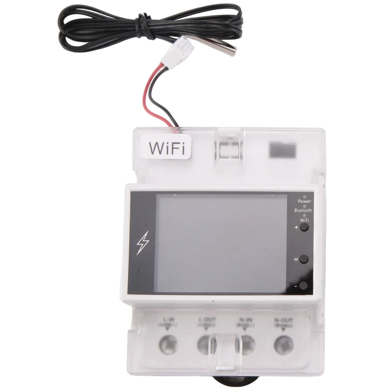 

1 Pcs AT4PTW WIFI Tuya Din Rail Digital Thermostat Incubator Temperature Controller With Timer Switch AC220V 100A For Heating