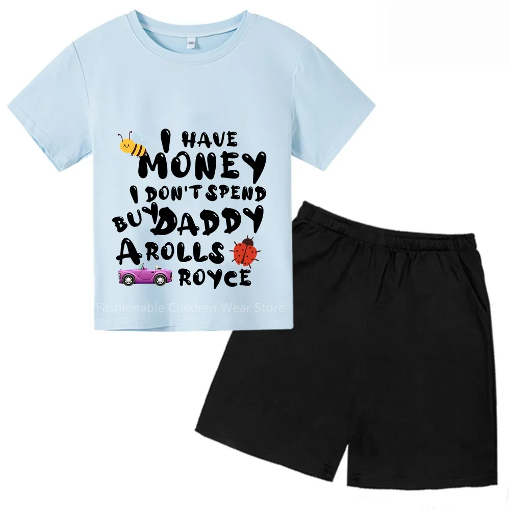 Футболка и шорты с алфавитом для мальчиков девочек